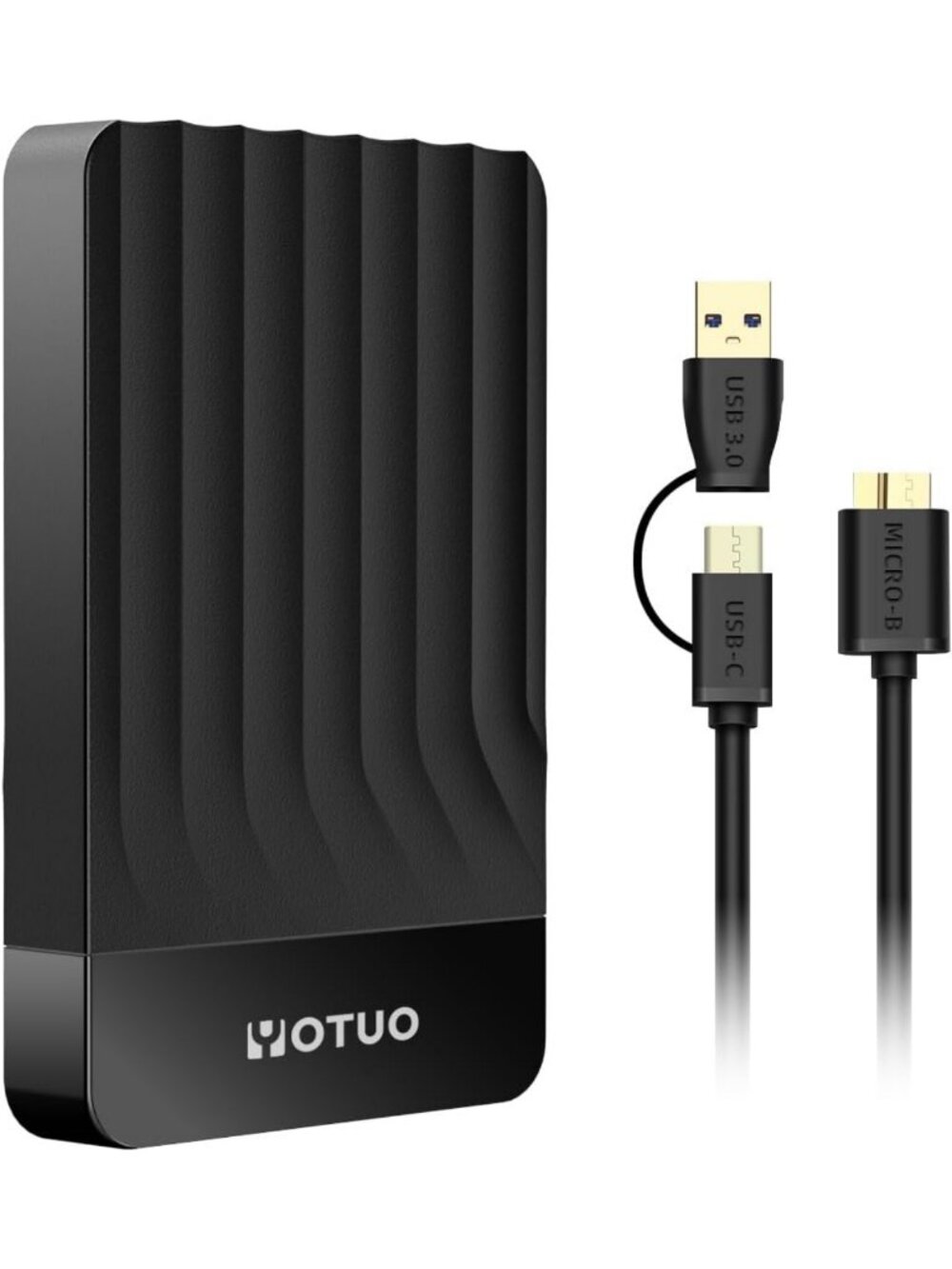 500GB Portable External Hard Drive - USB 3.0 & USB-C for PC, Mac, Laptop, PS4